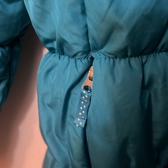 Lands End XL Juniors cozy dark turquoise jacket with hoddie inner soft fabric - Picture 6 of 15